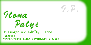 ilona palyi business card